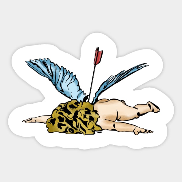 Dead Cupid Sticker by Killer Rabbit Designs